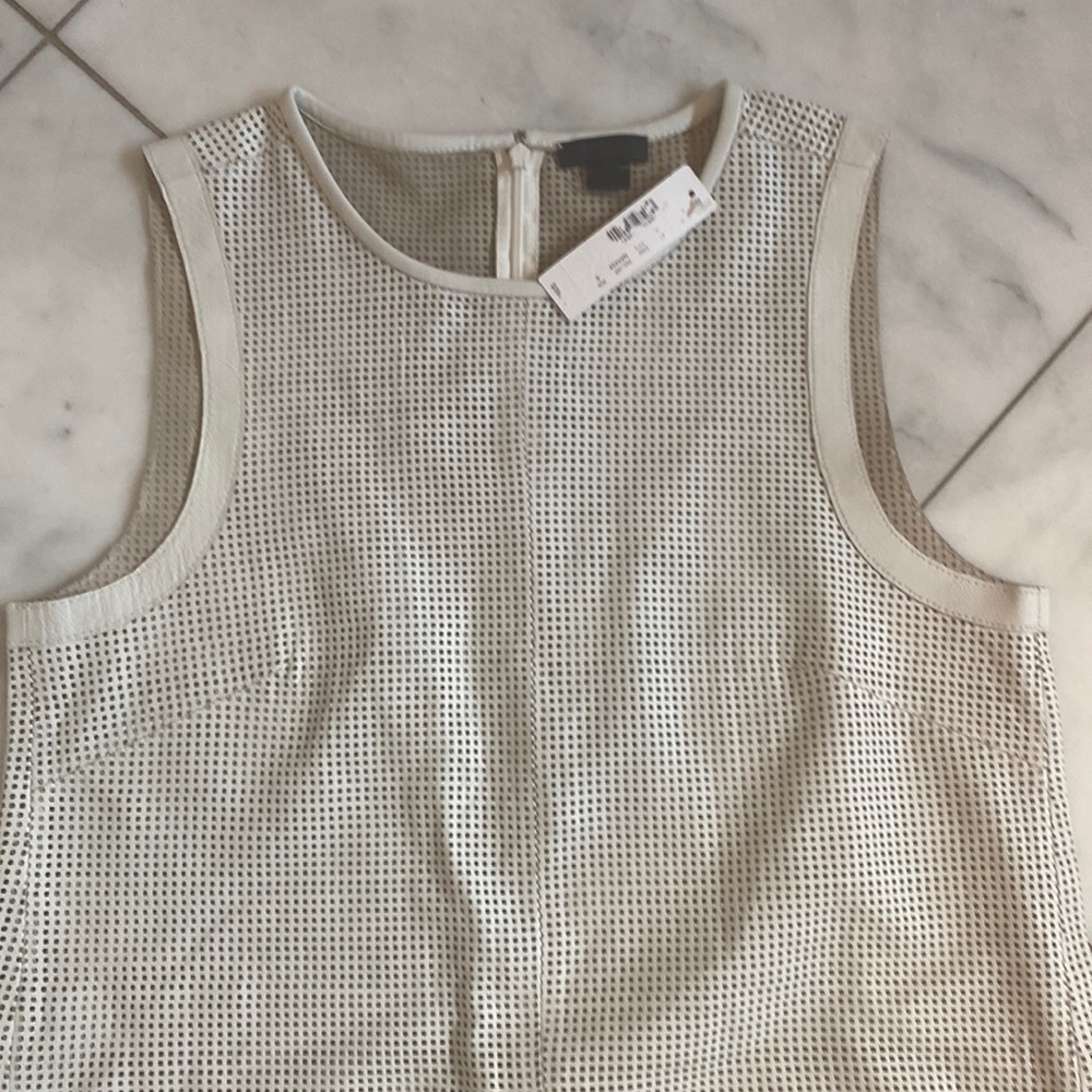 NWT j crew collection leather top size 6